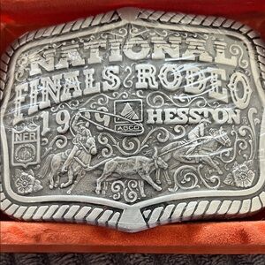 1999 National Finals Rodeo Commemorative Belt Buckle -New in plastic